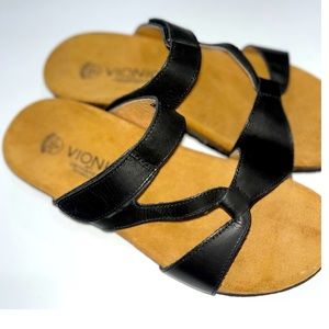 Vionic Pamplona Orthaheel black sandals SZ 8